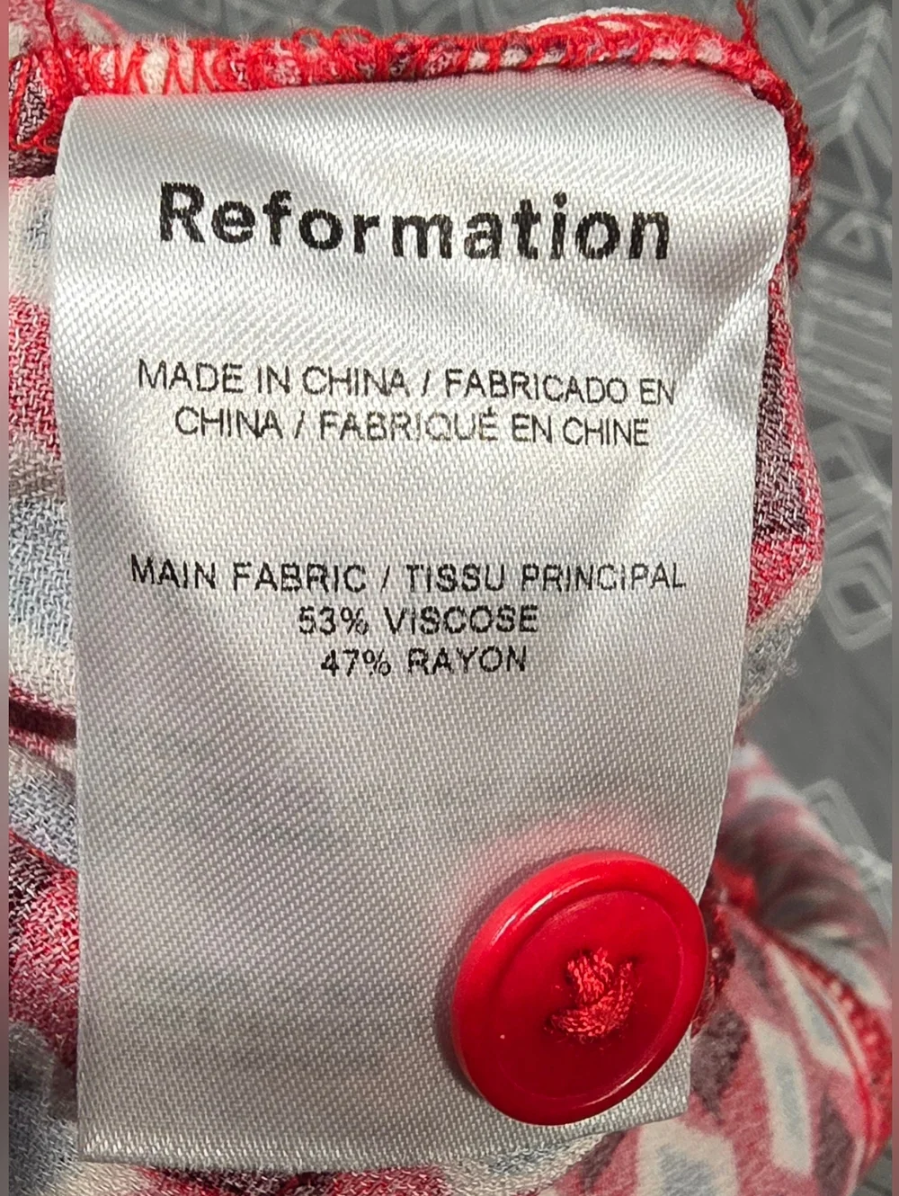 Reformation Bev Jumpsuit In A Diamond Print Size 8 - Picture 7 of 8